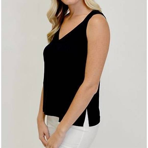 NEW ILINEN ilinen classic cotton tank top in black - Picture 2 of 3